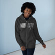Load image into Gallery viewer, Win City Silver & Black Zip Hoodie