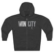 Load image into Gallery viewer, Win City Silver & Black Zip Hoodie