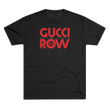 Load image into Gallery viewer, Black tri-blend retro style t-shirt with Gucci Row in red letters, the famous courtside seats of UNLV Runnin' Rebels basketball