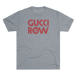 Load image into Gallery viewer, Grey tri-blend retro style t-shirt with Gucci Row in red letters, the famous courtside seats of UNLV Runnin' Rebels basketball