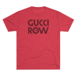 Load image into Gallery viewer, Red tri-blend retro style t-shirt with Gucci Row in black letters, the famous courtside seats of UNLV Runnin' Rebels basketball