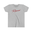 Load image into Gallery viewer, Gray 100 percent cotton UNLV Runnin' Rebel basketball vintage style youth kids t-shirt with Runnin' in red script