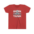 Load image into Gallery viewer, Red vintage 1980's style kids cotton t-shirt of the Shark Tank, the Thomas & Mack Center where coach Jerry Tarkanian, known as Tark the Shark, led the UNLV Runnin' Rebels basketball team