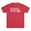 Load image into Gallery viewer, Red tri-blend retro UNLV football t-shirt with Randall Ickey 1984 on the front in vintage campaign style graphic. Inspired by Randall Cunningham and Ickey Woods