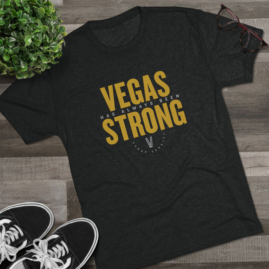 Vegas Always Strong Gold Tri-Blend Tee