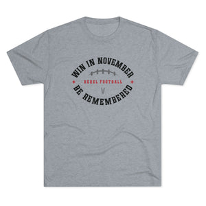 Be Remembered Football Tri-Blend Tee