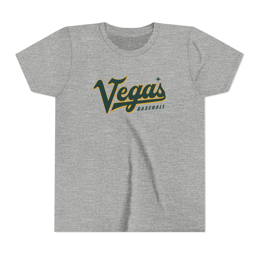 Vegas Baseball Script Youth Tee