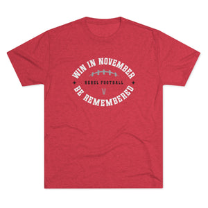 Be Remembered Football Tri-Blend Tee