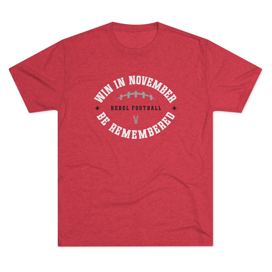 Be Remembered Football Tri-Blend Tee