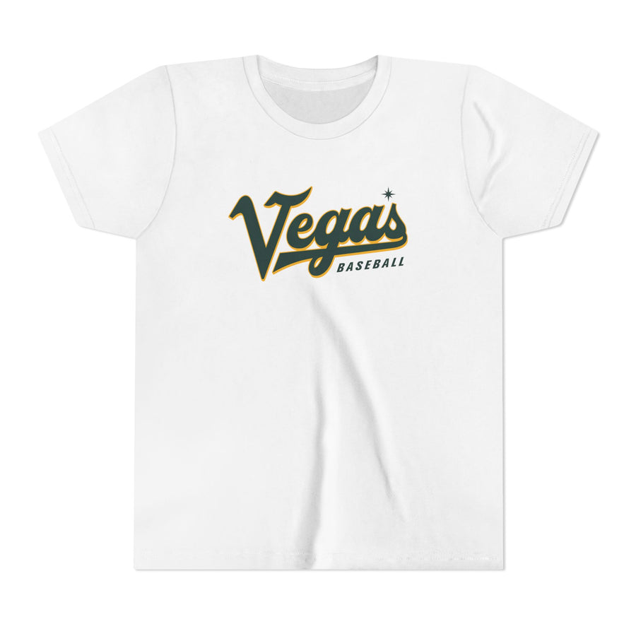 Vegas Baseball Script Youth Tee
