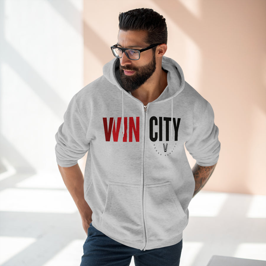 Win City Red Zip Hoodie