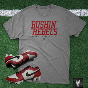 Rushin' Rebels Football Tri-Blend Tee