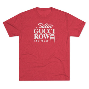 Red tri-blend Sittin' Gucci Row UNLV Runnin' Rebels vintage graphic tee