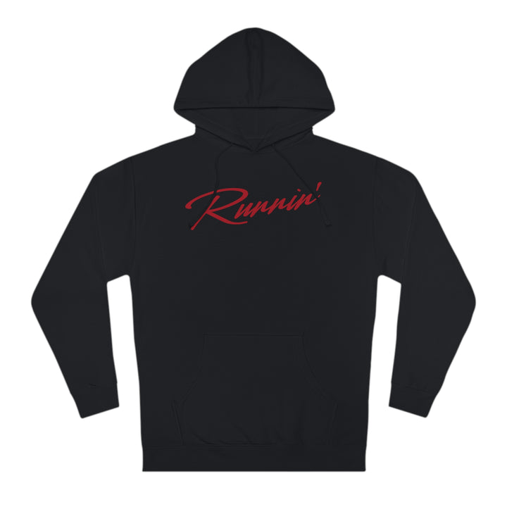 Black vintage UNLV Rebel basketball cotton blend hoodie with Runnin' in retro red script