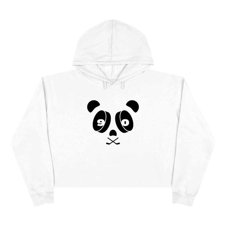 Hockey Panda Crop Hoodie
